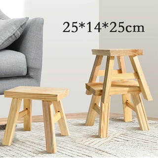 เก้าอี้ไม้เตี้ย ส่วนสูง 25cm แข็งแรง ทนทาน เก้าอี้นั่ง Stool BWS