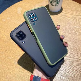 [ส่งจากไทย] เคสกันกระแทก ปุ่มสีผิดด้าน Samsung Galaxy A42 เคสโทรศัพท์ ขอบนิ่มหลังแข็ง