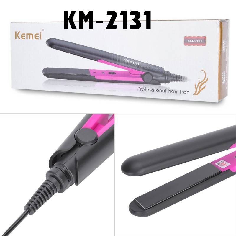 km2131-เครื่องหนีบผม-ปรับความร้อนไม่ได้-เครื่องรีดผม-ที่หนีบผม-รีดและม้วนลอน-พร้อมส่ง