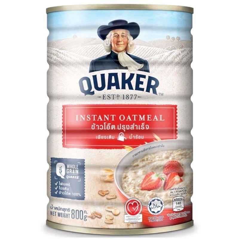 ข้าวโอ๊ต-เควกเกอร์-oatmeal-quaker-นำเข้าจากประเทศอเมริกา-ราคานี้ต่อ1ชิ้น