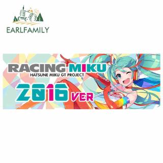 EARLFAMILY สติกเกอร์ รูปการ์ตูนมิกุ สำหรับติดรถ 13 ซม. x 4.6 ซม.