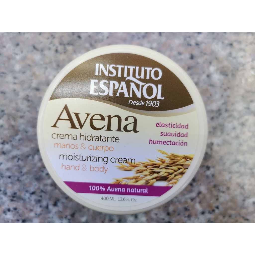 instituto espanol avena oats moisturizing cream hand and body 400 ml