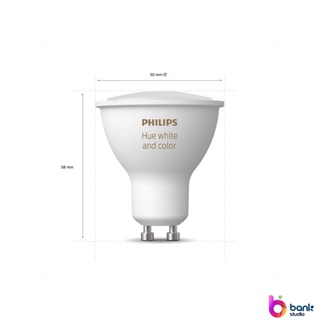 ภาพขนาดย่อของภาพหน้าปกสินค้า(ประกัน 1ปี) Philips Hue Gu10 White and Color Ambiance with Bluetooth จากร้าน bankstudio78 บน Shopee