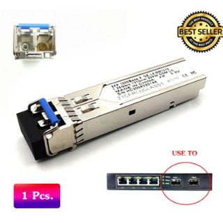 Sfp Module Single Mode 1310/1550nm (WDM-BIDI) ความเร็ว 1.25G/s ชนิดหัว double Lc-Connector สินค้าเป็นอัน ได้ 1 อัน