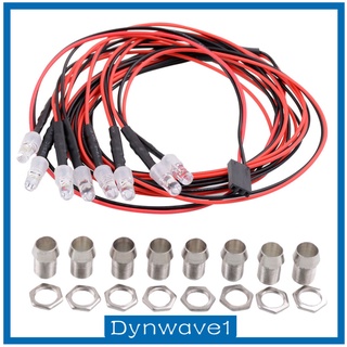 [Dynwave1] ชุดไฟหน้า Led 8 ชิ้นสําหรับรถบรรทุก 1/5 1/8 1/10 1/12 1/16 Rc