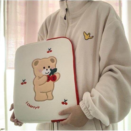 พร้อมส่ง-cherry-u-bear-กระเป๋าไอแพด-กระเป๋าipad-ipad-pouch-bag-9-7-10-2-10-5-10-9-11