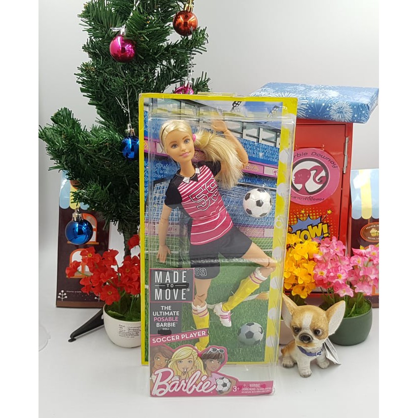 Barbie Made To Move Active Sport Soccer Player Doll 