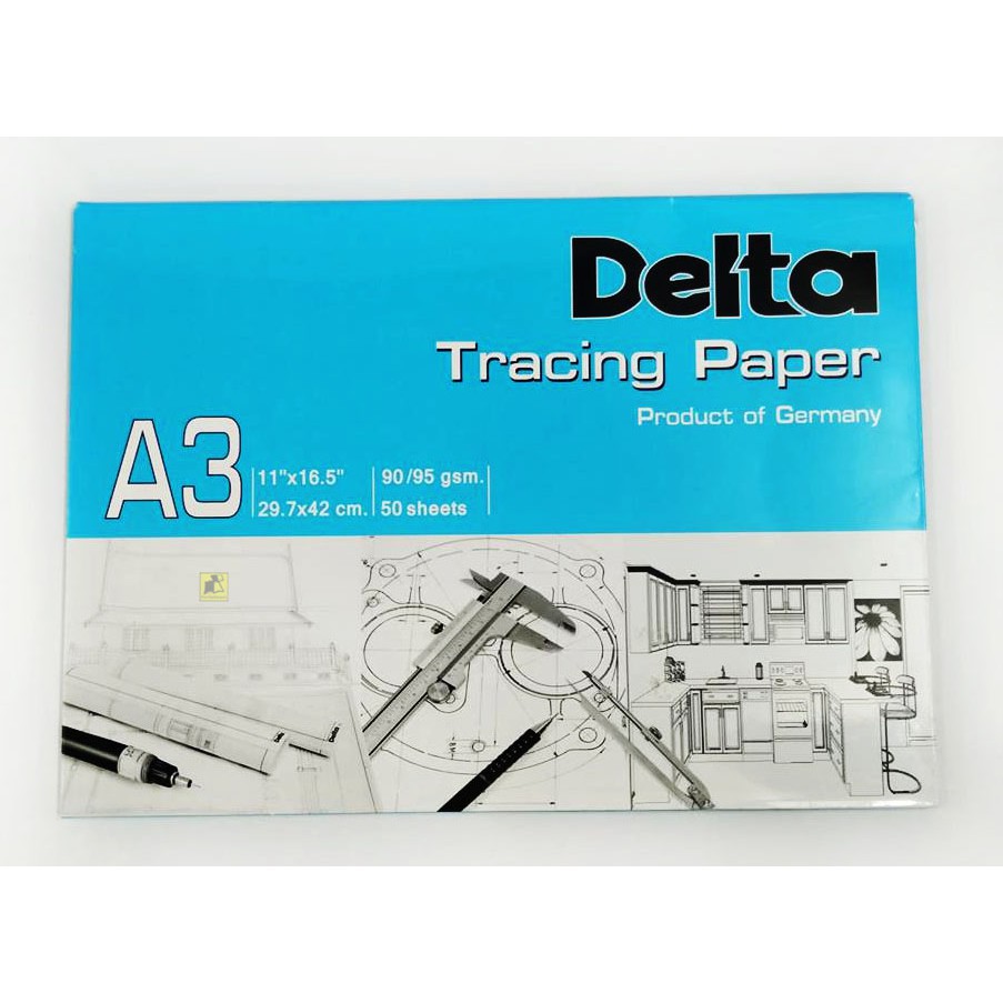 กระดาษไข-เขียนแบบ-delta-a2-a3-a4-tracing-paper-กระดาษเขียนแบบ