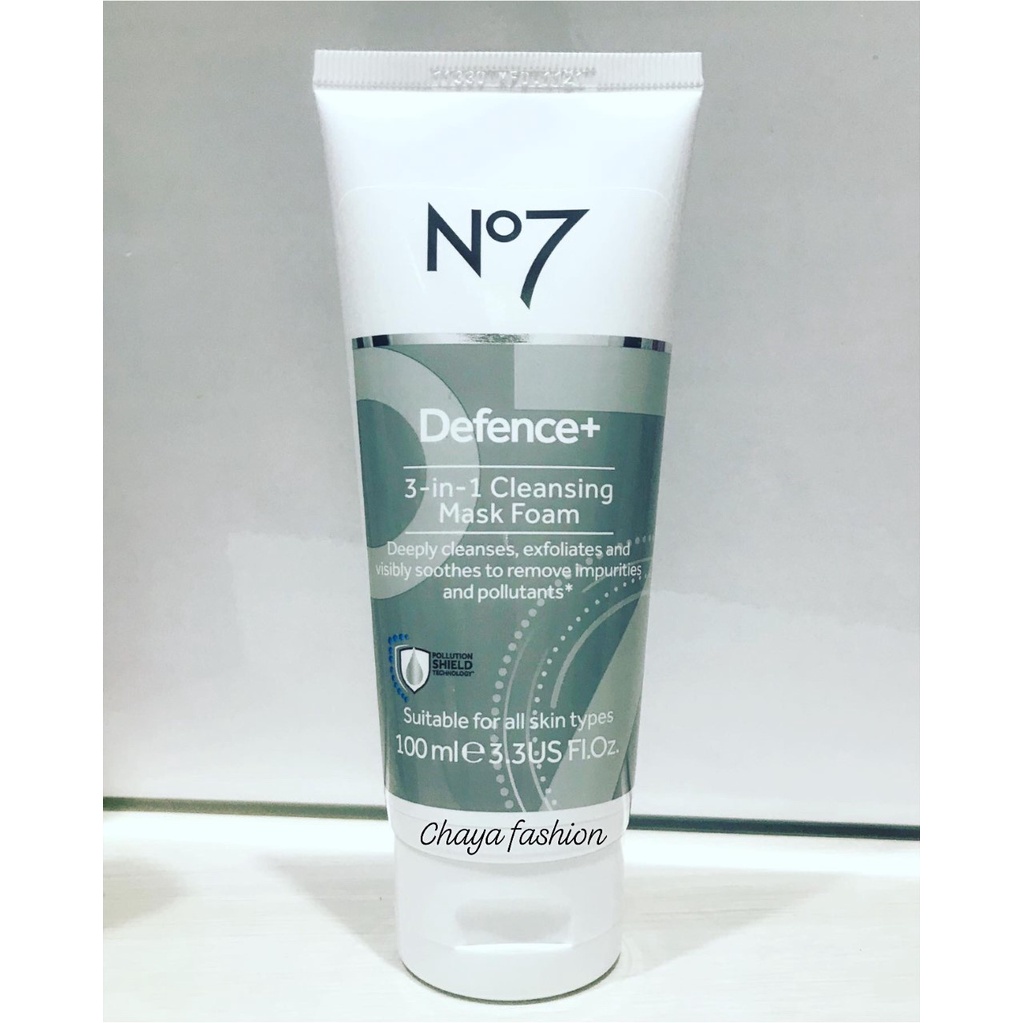 sale-no7-นัมเบอร์เซเว่น-ดีเฟนซ์-พลัส-3-อิน-1-คลีนซิ่ง-มาส์ค-โฟม100มล-exp-11-24