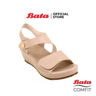 Bata COMFIT รองเท้าเพื่อสุขภาพ Comfortwithstyle   รองเท้าส้นทึบ รองเท้ารัดส้น สำหรับผู้หญิง สีชมพู รหัส 6618713