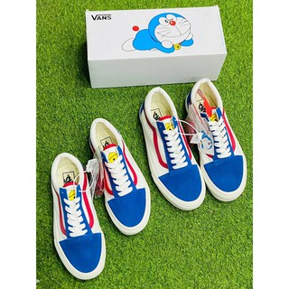 รองเท้า Doraemon x Vans SK8 Reissue Unisex Sneaker แวนส์ แบบผูกเชือก รองเท้าผ้าใบ งานhi end  #size 36-44
