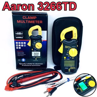 คลิปแอมป์ Mini Aaron 3266TD วัดอุณหภูมิ วัดคาปาซิทเตอร์ได้ คลิปแอมป์ แคลมป์มิเตอร์ มิเตอร์วัดไฟ digital clamp meter