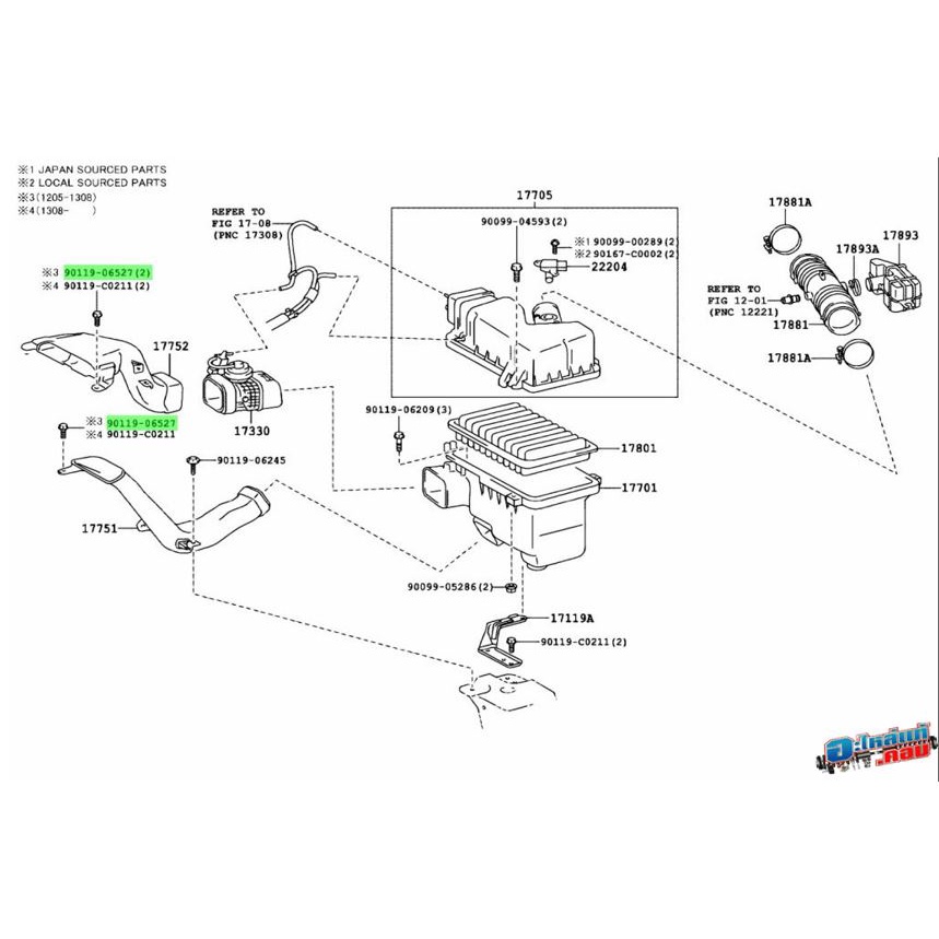 ของแท้-90119-06527-หรือ-90119-t0245-น๊อต-bolt-โตโยต้า-toyota-ใช้ได้หลายรุ่น