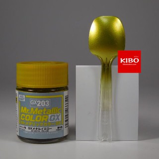 สินค้า สีสูตรทินเนอร์ Mr.Metallic Color GX203 Metal Yellow สีเหลืองเมทัลลิก