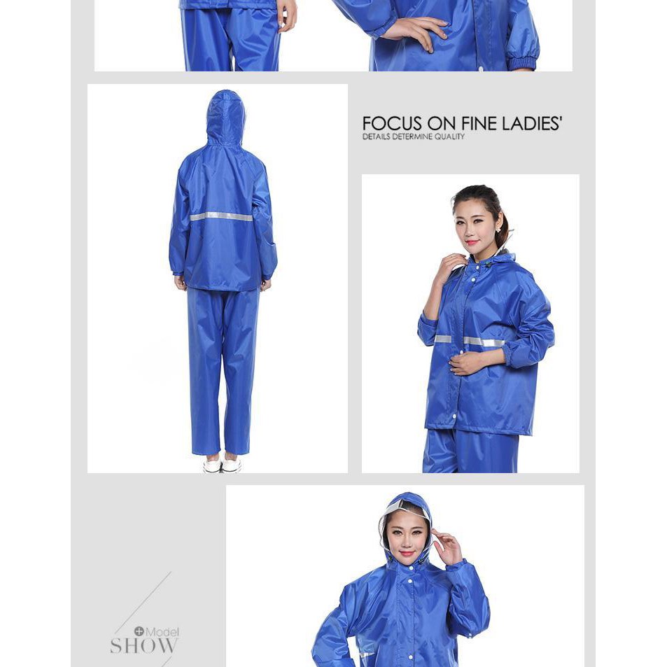 มี3สี-eco-home-ชุดกันฝน-เสื้อ-กางเกง-หมวก-hi-grade-คุณภาพดี-ซิบกันน้ำ-มีแถบสะท้อนแสง-waterproof-rain-suit