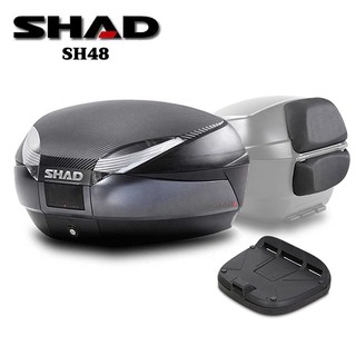 กล่องท้ายมอเตอร์ไซค์ ยี่ห้อSHAD SH48 +ฝาคาร์บอน+เบาะ 48ลิตร