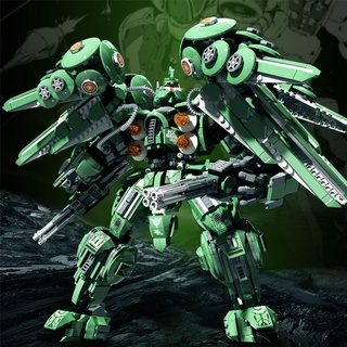 ของที่ระลึก😍ใช้งานร่วมกับ LEGO Big Green Pepper Kshatriya MOC Gundam Shadili หุ่นยนต์ boy mecha รุ่นประกอบบล็อกอาคาร
