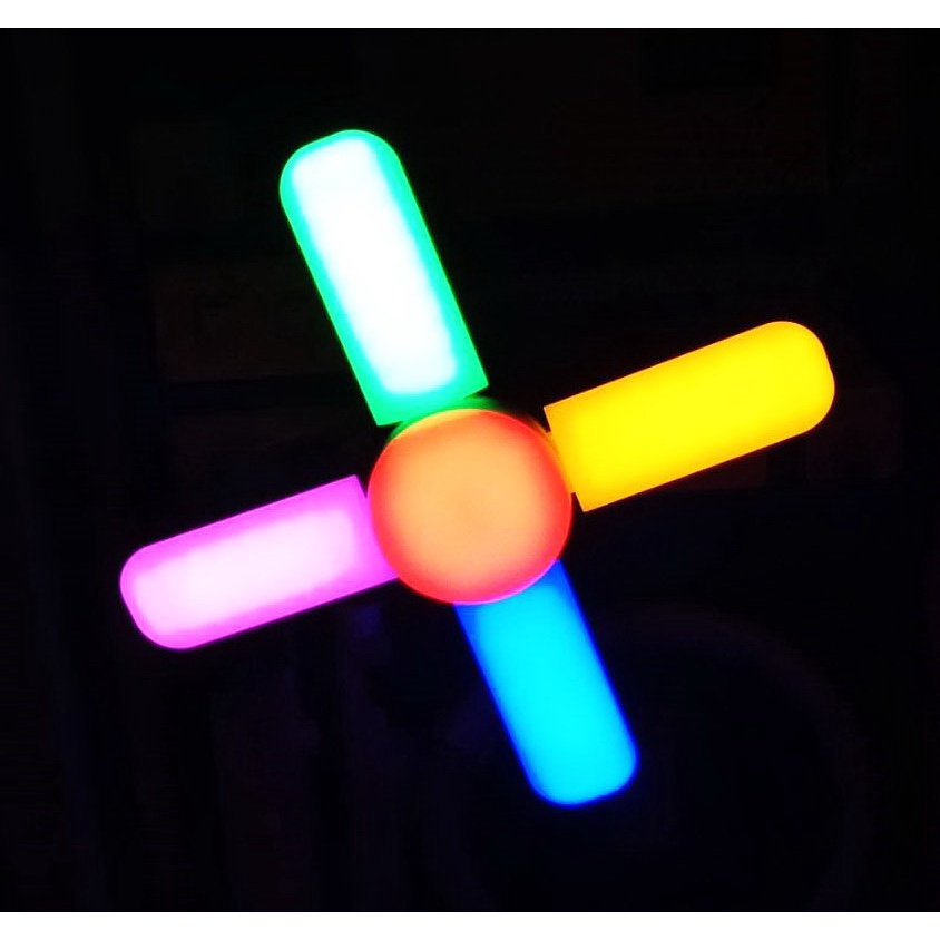 หลอดไฟ-led-ting-ทรงใบพัด-85w-พับเก็บได้-ปรับมุมมได้-fan-blade-led-bulb-สีรวม-rgb