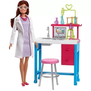 Barbie® A set of furniture Scientific laboratory บาร์บี้ ชุดเฟอร์นิเจอร์ ห้องเเล็บ วิทยาศาสตร์ babybshopy