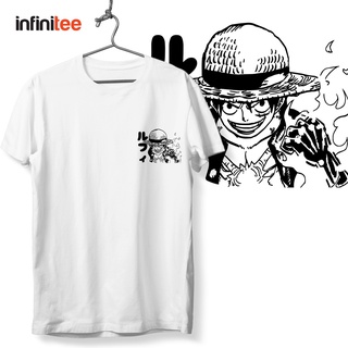 ไม่มีที่สิ้นสุด One Piece Straw Hat Luffy Anime  เสื้อยืด  สำหรับผู้ชาย Women in White T Shirt Tops Shirt Top Tees