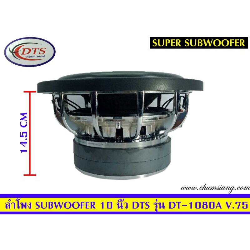 ลำโพงซับวูฟเฟอร์-10-นิ้ว-ยี่ห้อ-dts-รุ่น-dt-1080a-โครงหล่อ-โครงชุป-แพ็ค-1-ดอก
