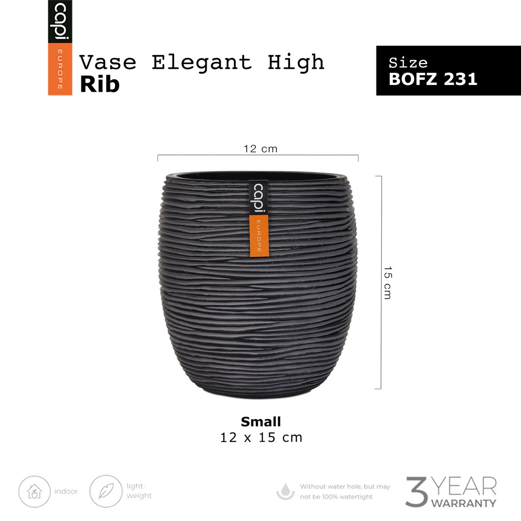 bofz-231-vase-elegant-high-rib-size-w-12-x-h-15-cm-กระถางต้นไม้-modern-แบรนด์-capi-europe