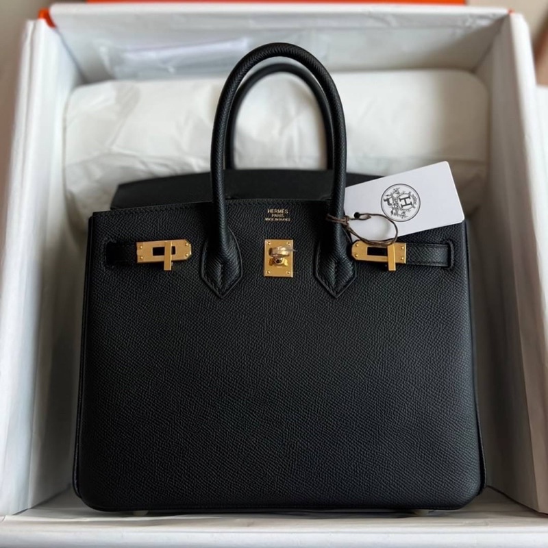 กระเป๋าสะพายhermesbirkin25cm-epsom-in-noir-color-full-handmade-gold-hardware-เป็นงานดีที่สุดเย็บมือ-100