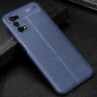 Realme 7 5G / 4G Casing Soft TPU Case Realme7 Litchi Texture Shockproof Matte Silicone Back Cover