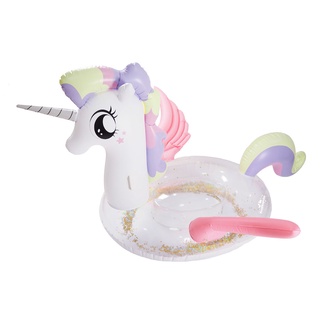Flaot Me Summer ห่วงยางโพนี่กลิตเตอร์ มีปีก Inflatable Glitter Pony With Wing Pool Float