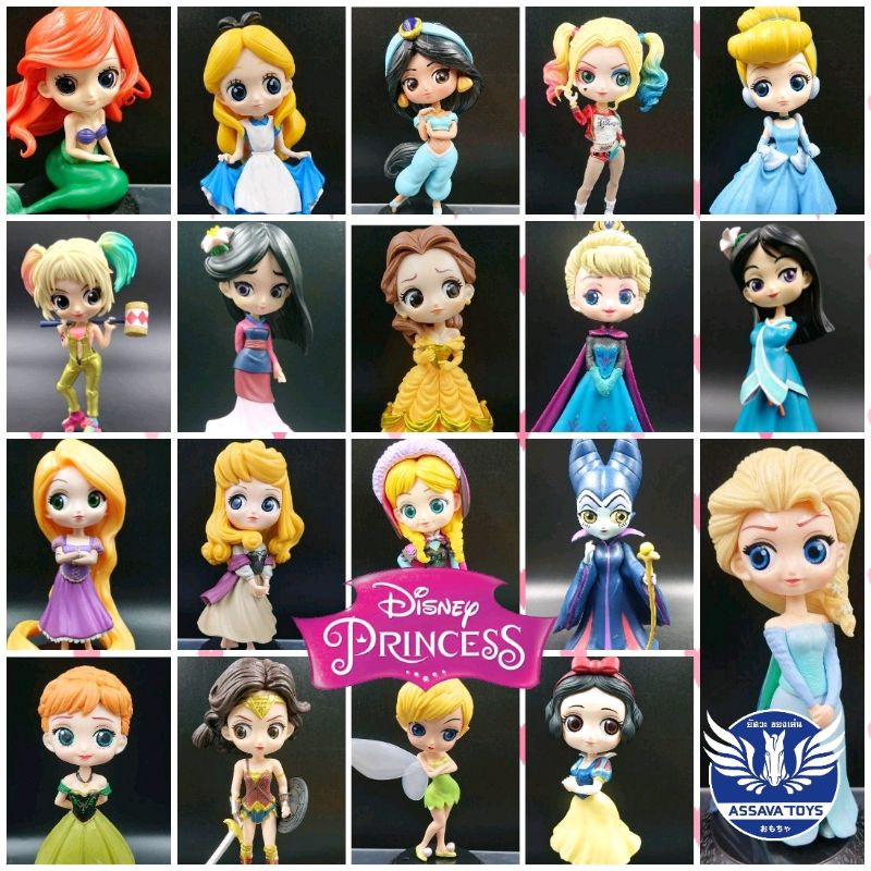 โมเดล-เจ้าหญิง-disney-qposket-ชุดที่-1-มี-50-แบบ-น่ารักขั้นสุด-ราคาถูก-มาก-สูง-10-15-cm-งานจีน-แบบสวยๆ-รับรองคุ้มค่า