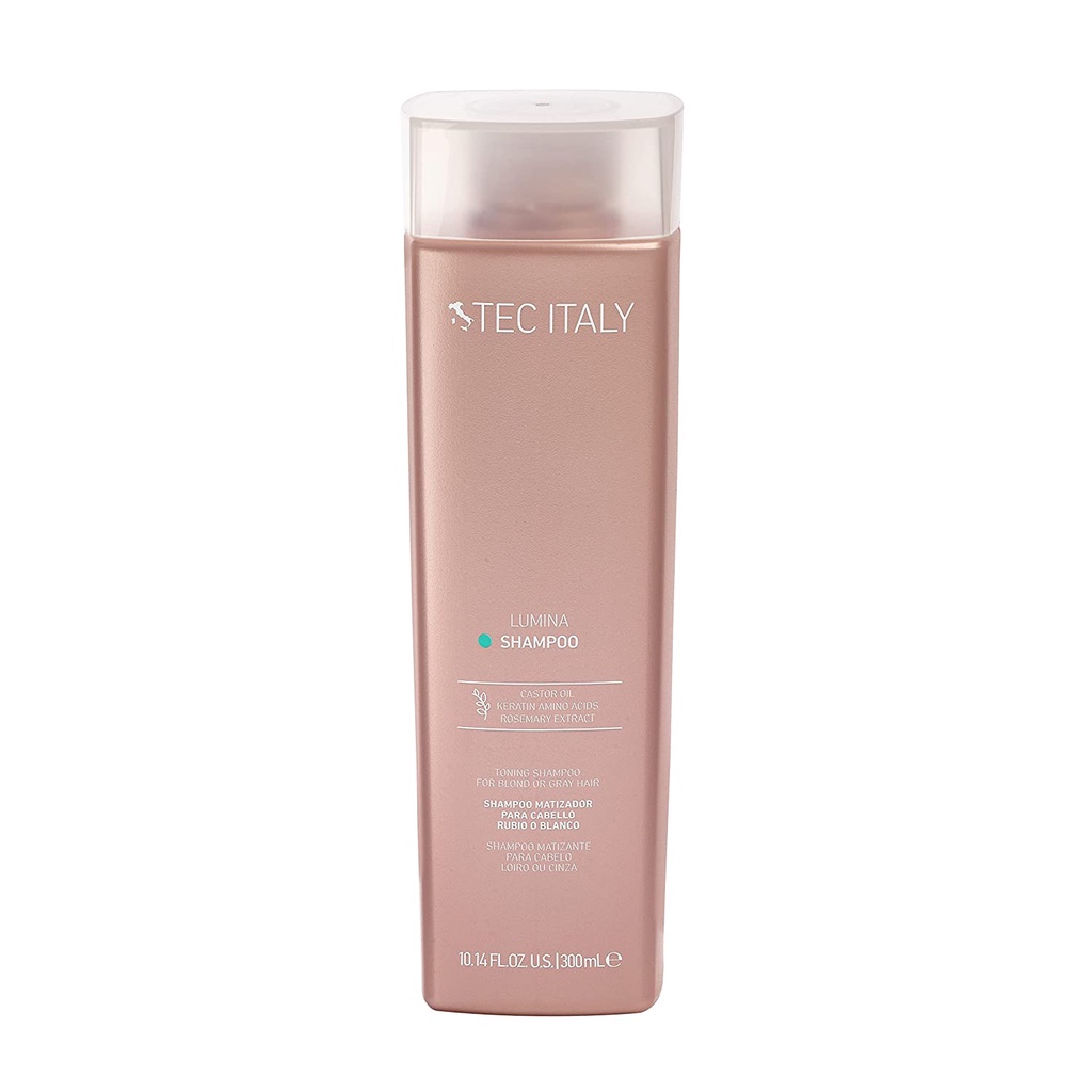 tec-italy-lumina-shampoo-300ml-treatment-แชมพูเนื้อสีม่วง-เหมาะสำหรับผมสีบลอนด์หม่นหรือเทาพร้อมทรีตเม้นท์