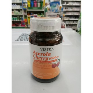 ภาพหน้าปกสินค้าVistra Acerola Cherry 1,000 mg.  วิสทร้า อะเซโรลาเชอร์รี่ 1,000 มก อย. 13-1-00449-1-0097 / 45 เม็ด ที่เกี่ยวข้อง