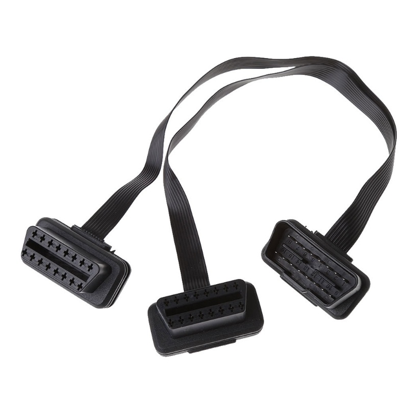 Edb * 16 Pin OBD2 ชายคู่หญิง Splitter แบนบาง Y Connector Extension ...