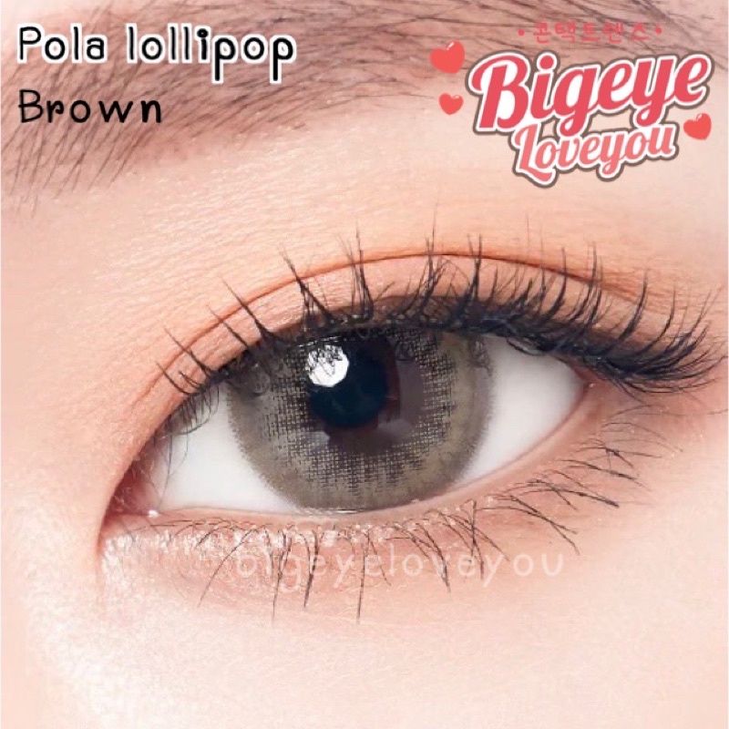 คอนแทคเลนส์-pola-brown-gray-lollipop-wink-ขนาดบิ๊กอาย-ขายดี