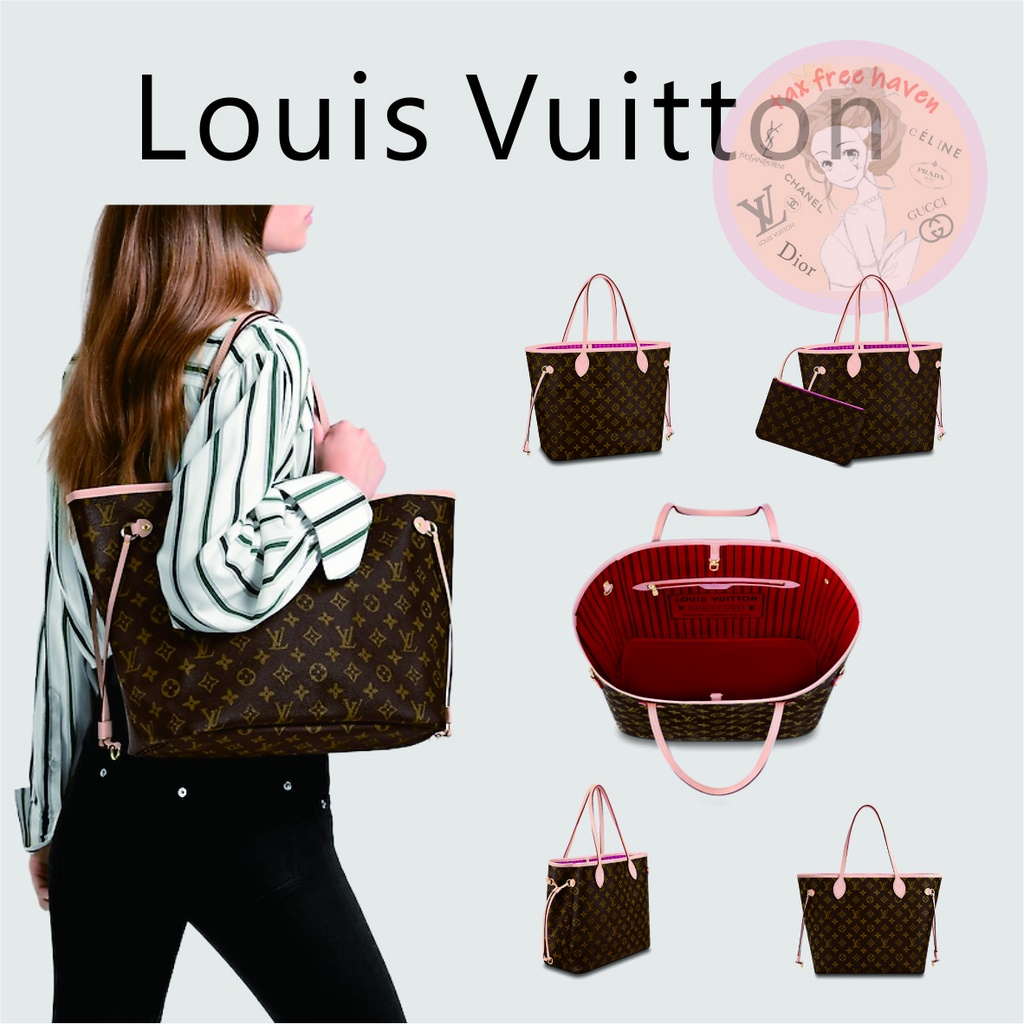 shopee-ลดกระหน่ำ-ของแท้-100-louis-vuitton-brand-new-neverfull-medium-handbag