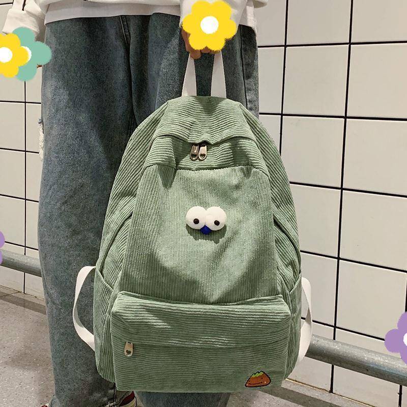 พร้อมส่ง-กระเป๋าเป้สะพายหลัง-กระเป๋านักเรียน-ลายหัวใจน่ารัก-สไตล์เกาหลีวินเทจ-สําหรับผู้หญิง