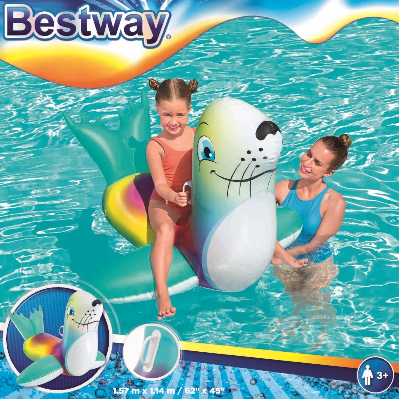 bestway-เบสเวย์-แพ-62-x-45-1-57m-x-1-14m-flash-n-splash-seal-ride-on-toy-smart