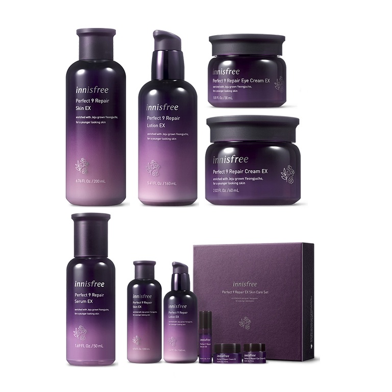 Innisfree Perfect 9 Repair Intensive EX Skin Care Set, Serum 50ml