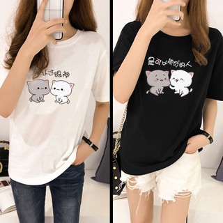 Short-sleeved T-shirt Women New Ins T White Loose Couple Shirts Top