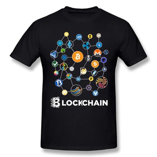 เสื้อยืด Blockchain Bitcoin Litecoin Ripple Ethereum Cryptocurrency สำหรับผู้ชาย