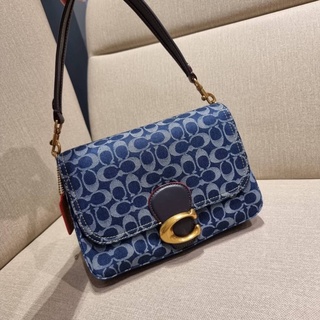 COACH CA105 SOFT TABBY SHOULDER BAG IN SIGNATURE DENIM