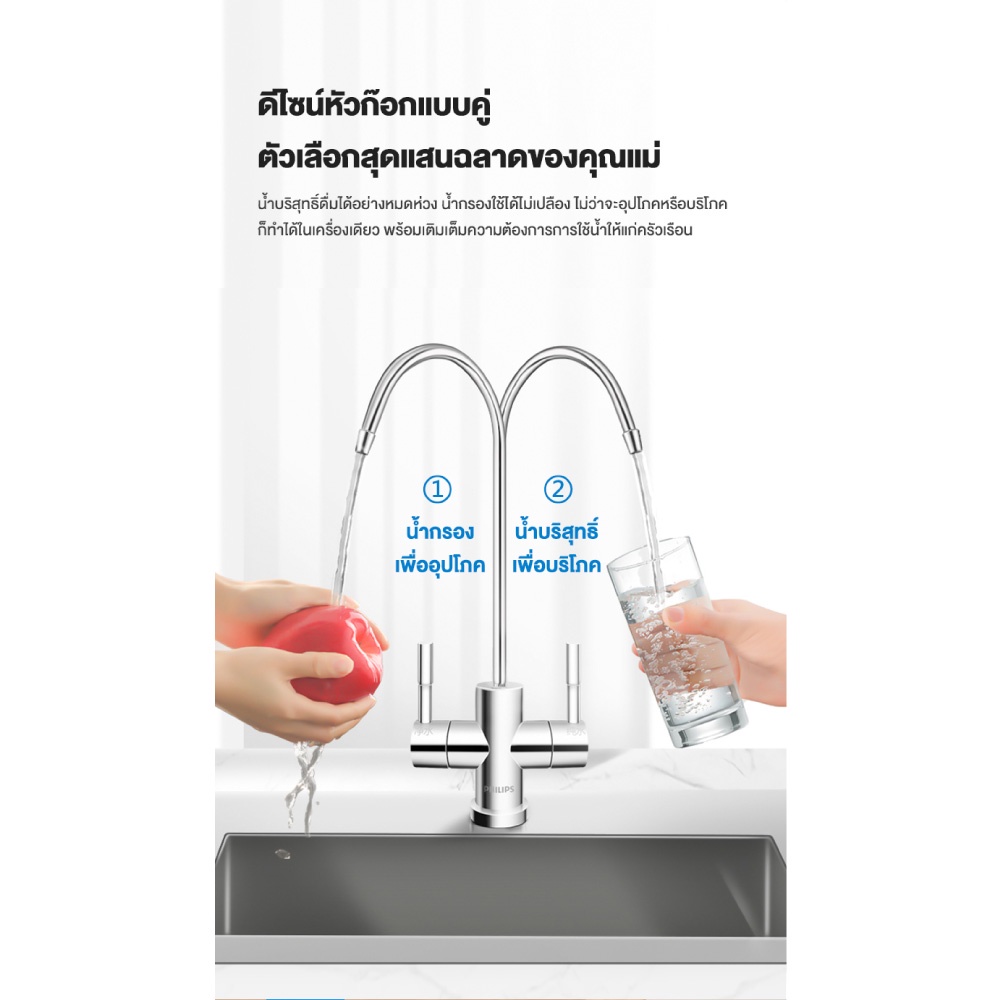 ภาพสินค้าPhilips water AUT2015 เครื่องกรองน้ํา ro จากร้าน philipswater_thailand บน Shopee ภาพที่ 5
