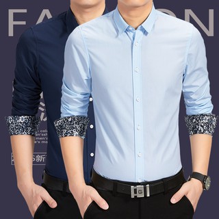 สินค้า New เสื้อเชิ้ตเกาหลีชาย ลายสุดฮิต ถูกสุดใน 🔥เสื้อเชิ้ต ปกเชิ้ต🔥เสื้อผ้าแฟชั่นชายหาดเสื้อชายห Men\'s long sleeve shirt