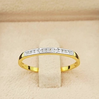 ภาพขนาดย่อของสินค้าSK Jewelry แหวนแถวฝั่งสอด  เพชร 13 เม็ด ทองแท้ 9K (37.50%) สินค้า   มีสินค้าพร้อมส่ง   SK-R0026