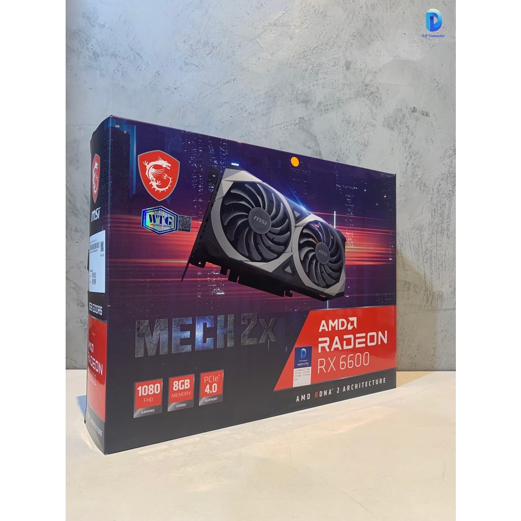 การ์ดจอ-msi-radeon-rx-6600-mech-2x-8gb-gddr6-สินค้าใหม่-รับประกัน-3-ปี