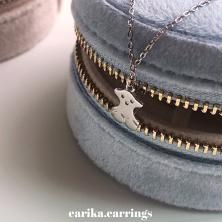 (กรอกโค้ด 72W5V ลด 65.-) earika.earrings - grizzly necklace สร้อยคอเงินแท้จี้น้องหมี S92.5