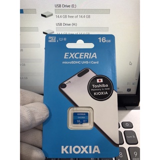 *ของแท้100%* Memory card 16GB Class10 KIOXIA ยี่ห้อใหม่ ภายใต้Toshiba รับประกันศูนย์5ปี ของแท้100% ไม่แท้คืนเงินให้