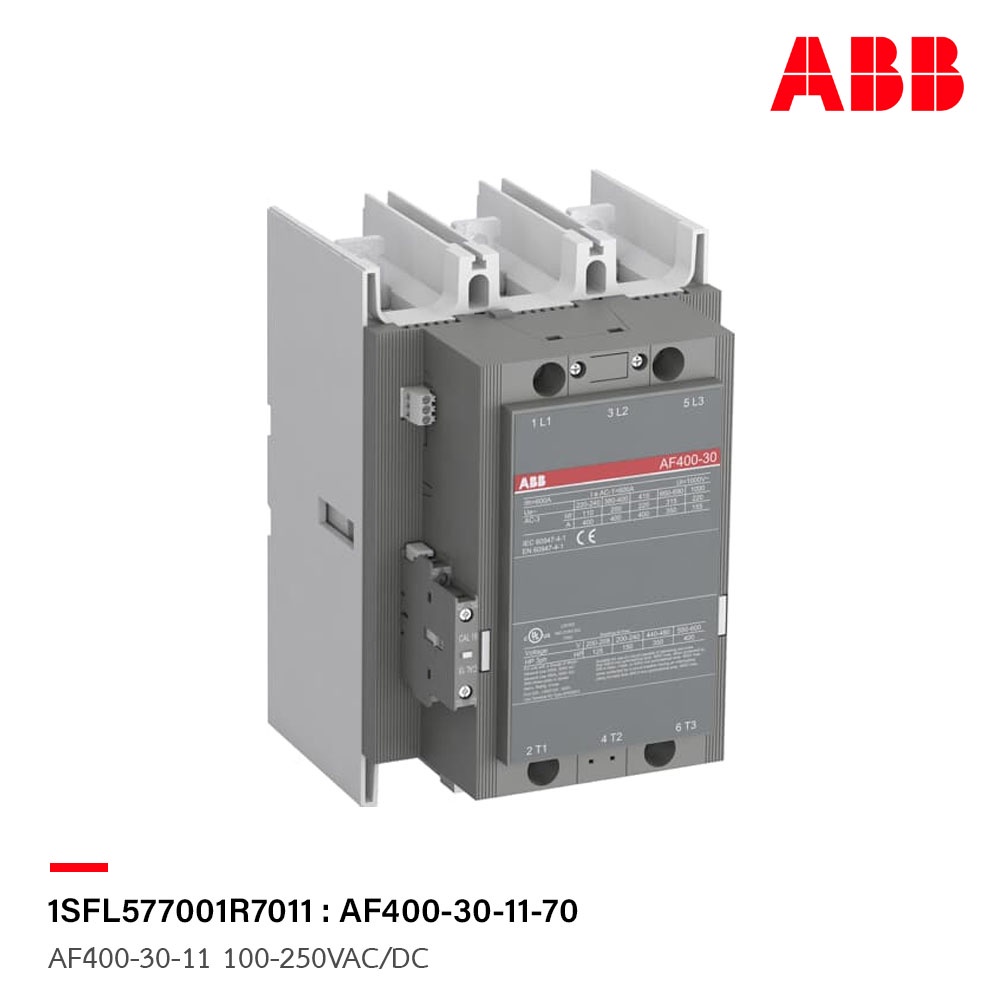 abb-l-af400-30-11-100-250vac-dc-contactor-รหัส-af400-30-11-70-l-1sfl577001r7011-เอบีบี-acb-official-store