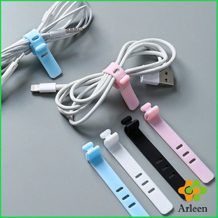 arleen-สายรัดซิลิโคน-อุปกรณ์สำหรับรัดสายหูฟัง-ที่เก็บสายดาต้า-silicone-cable-winder