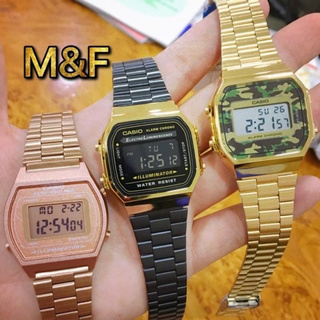 (ใช้โค้ด SPC852OWOP ลดทันที 150 บาท)นาฬิกา CASIO ของแท้ B-640WC-5A Pink  A168WEGB-1B  A168WEGC-3Dสีทอง